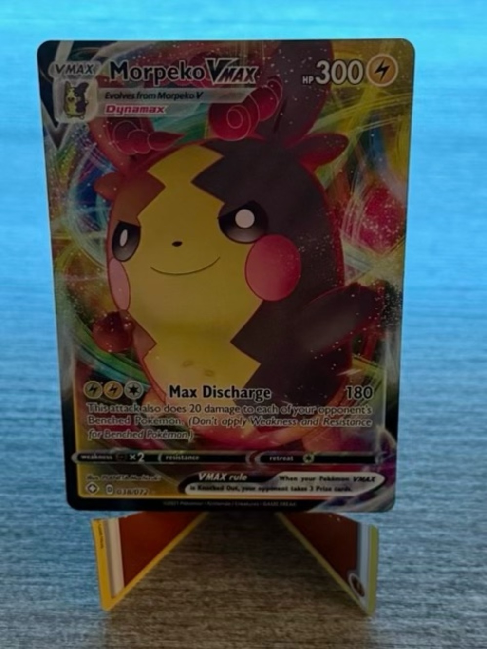 Pokemon Morpeko VMAX Holographic Card - Yellow & Brown